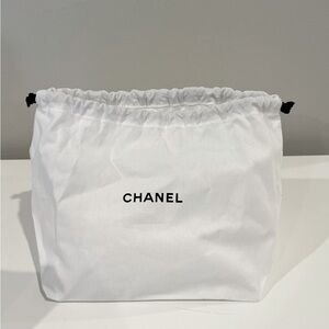 Authentic CHANEL large drawstring dustbag NEW
